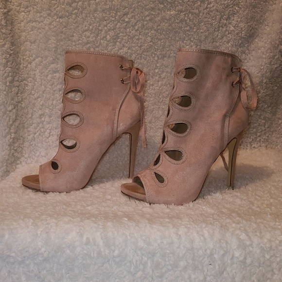 Shoedazzle Hydee Open Toe Bootie Heel Size 8.5 - Picture 4 of 14